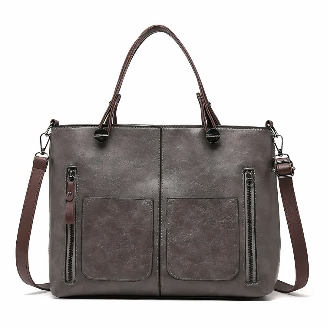 Alexandra - Iconische Retro PU Leren Schoudertas