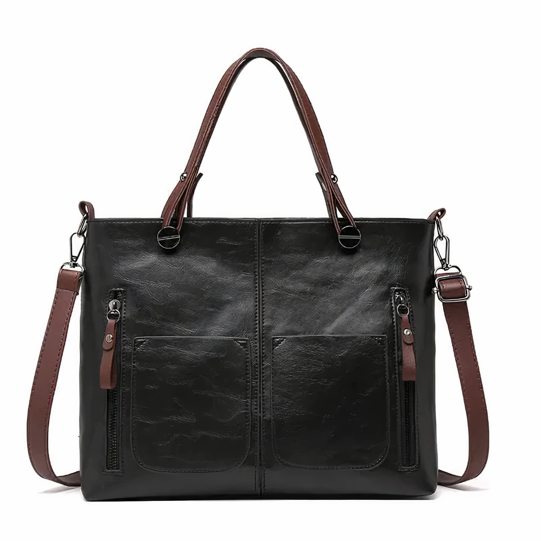 Alexandra - Iconische Retro PU Leren Schoudertas