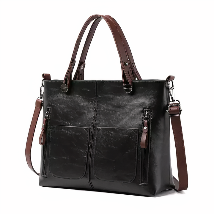 Alexandra - Iconische Retro PU Leren Schoudertas