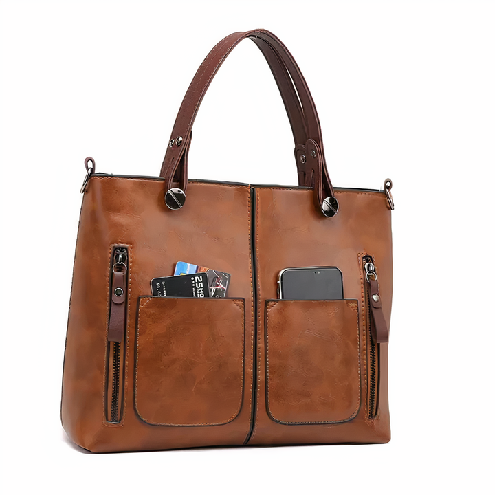 Alexandra - Iconische Retro PU Leren Schoudertas