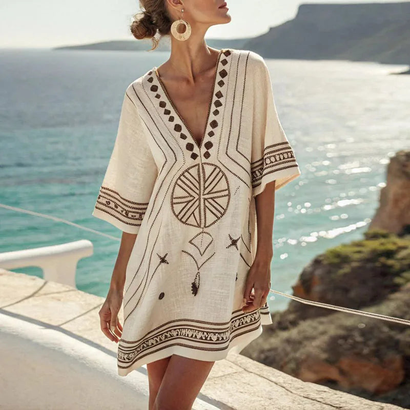 Fiona - Elegante Strandjurk voor een Stijlvolle Zomerlook