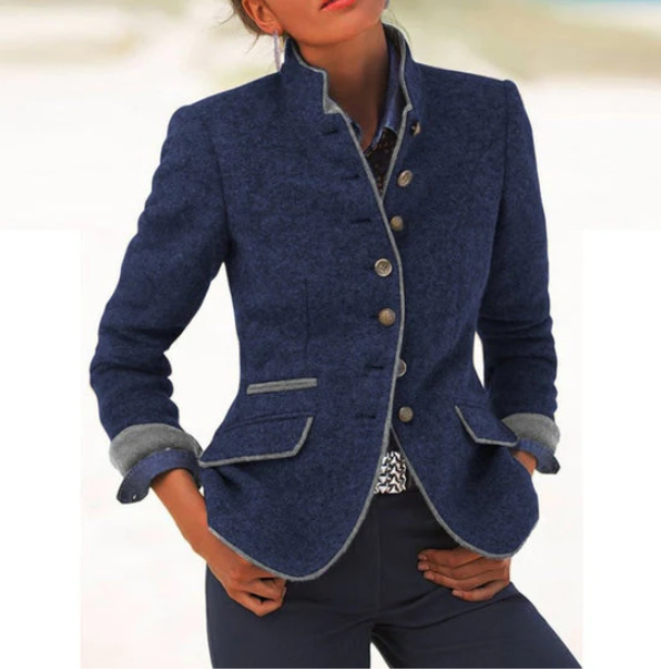 Valéria - Elegante Hoge Hals Cardigan