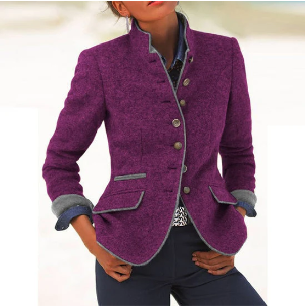 Valéria - Elegante Hoge Hals Cardigan