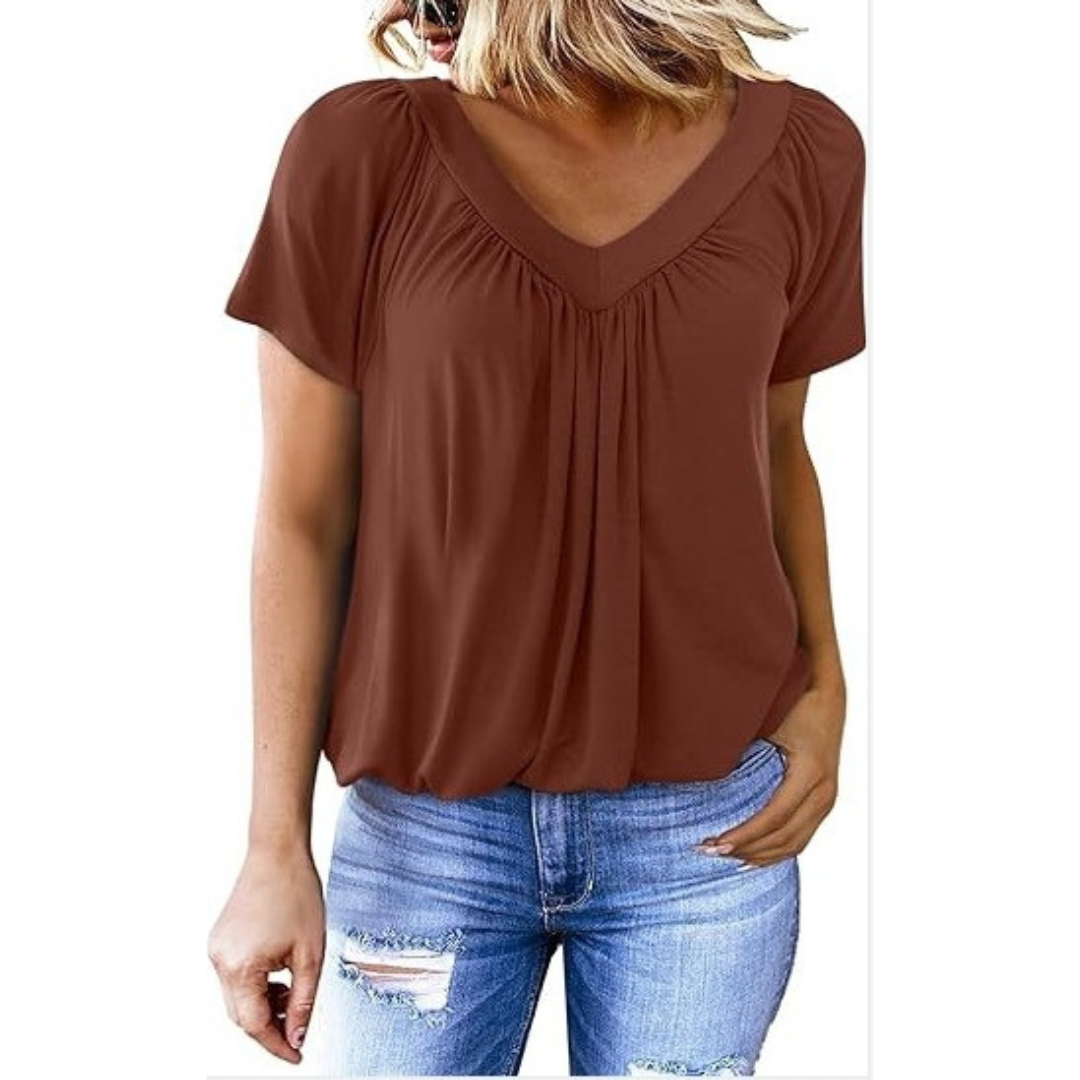AMARA - Dames Casual V-hals Top