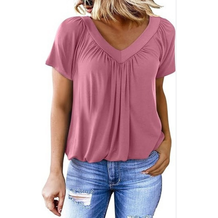 AMARA - Dames Casual V-hals Top