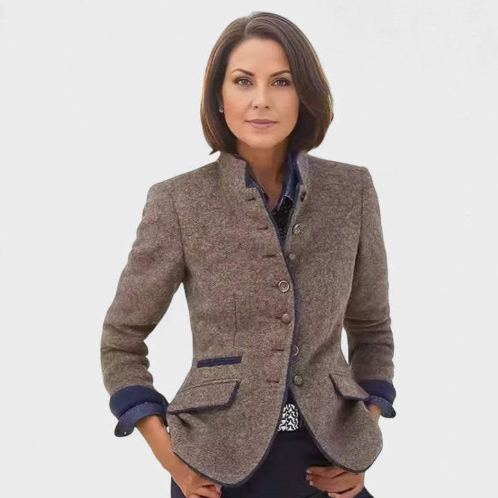 Valéria - Elegante Hoge Hals Cardigan