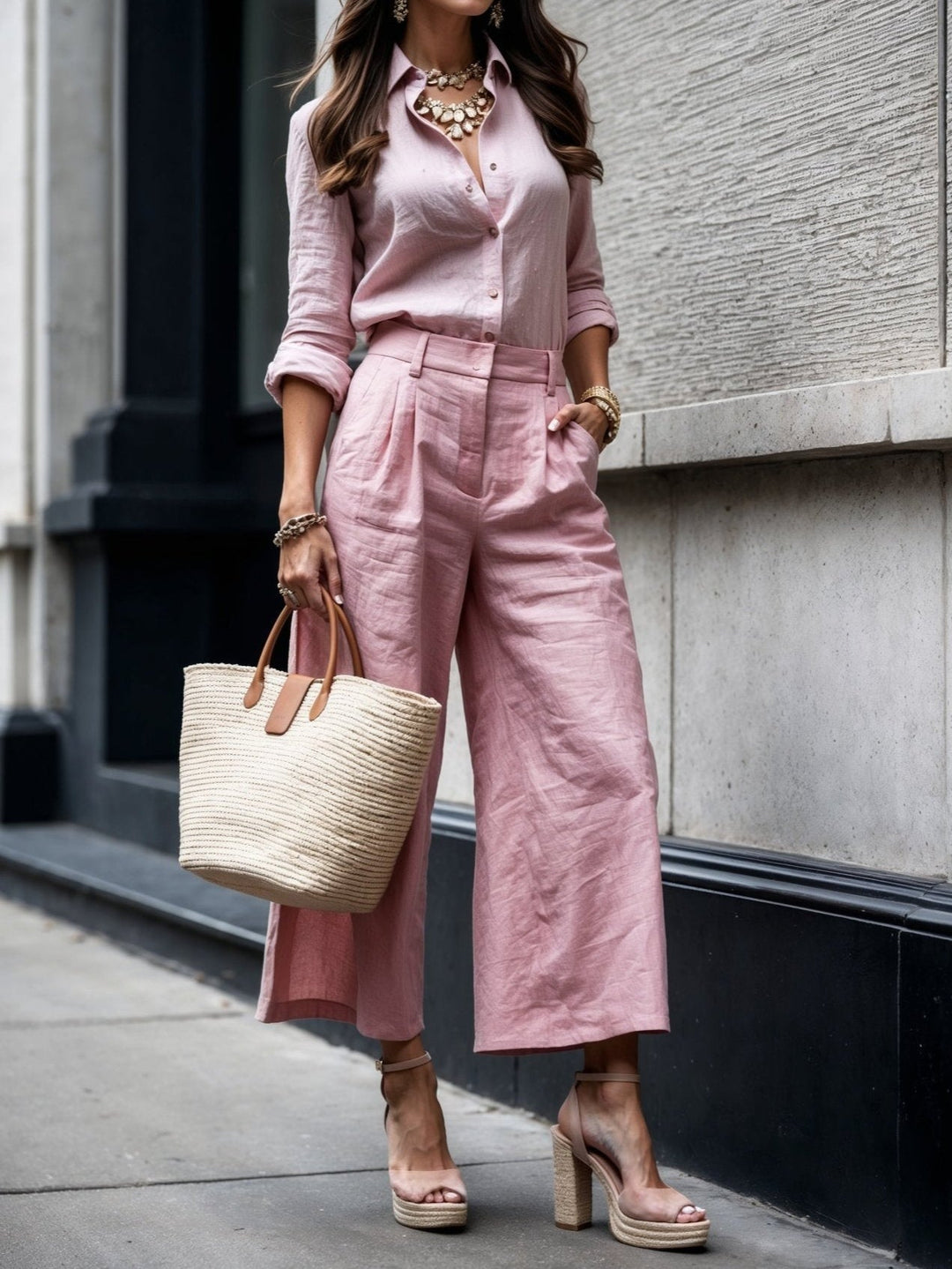 Holly - Casual Chic Look Roze