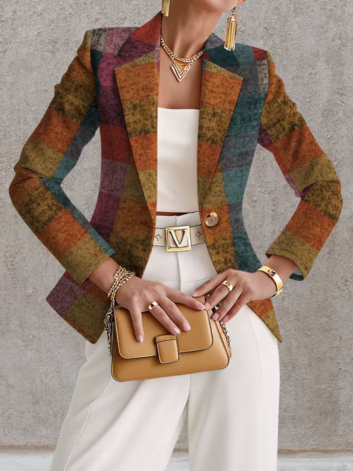 Emily | Dames Herfst Geruite Blazer