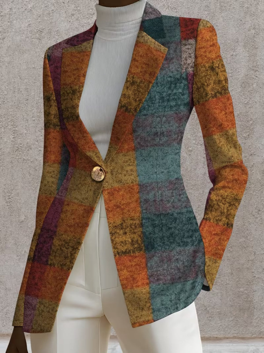 Emily | Dames Herfst Geruite Blazer