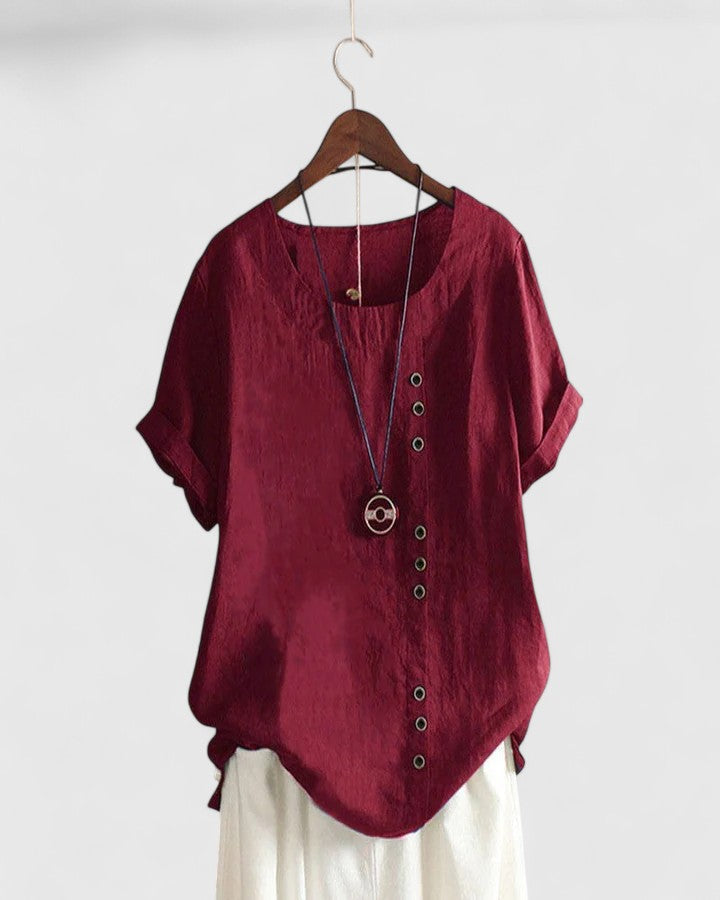 Brooke - Comfortabele Korte Mouwen Blouse