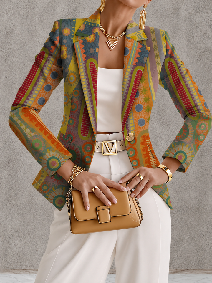 Charlotte | Dames Blazer met Medaillonprint