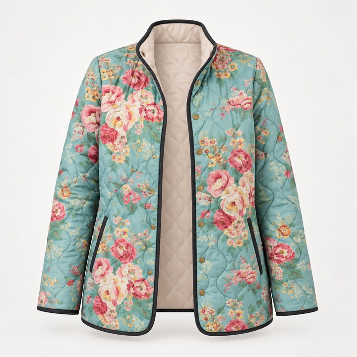 Brooke - Gequilt Floral Print Jacket