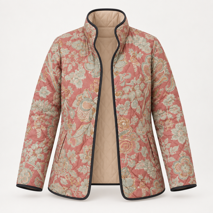 Grace - Vintage Bloemen Casual Gequilt Jacket