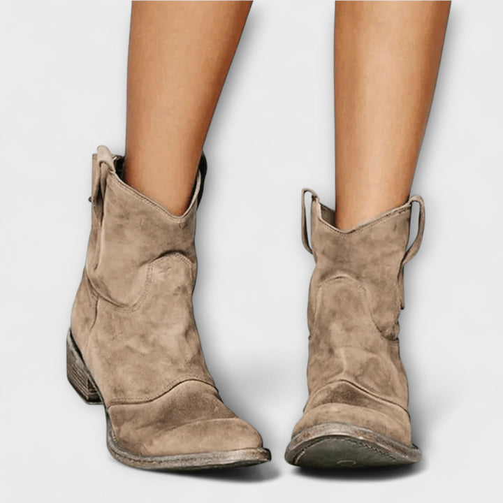 Margaret - Orthopedische Suède Boots in Savannah Stijl