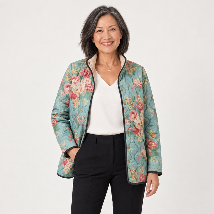 Brooke - Gequilt Floral Print Jacket