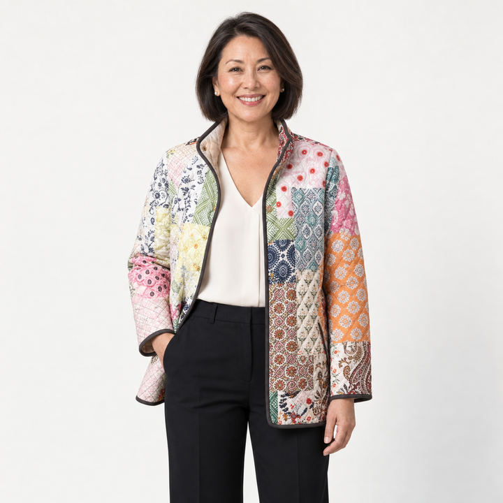 Daphne - Gewatteerde Jas met Bloemenprint