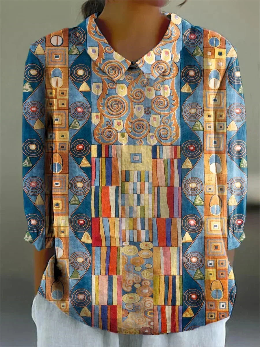 Andrea - Artistieke Mozaïek Blouse