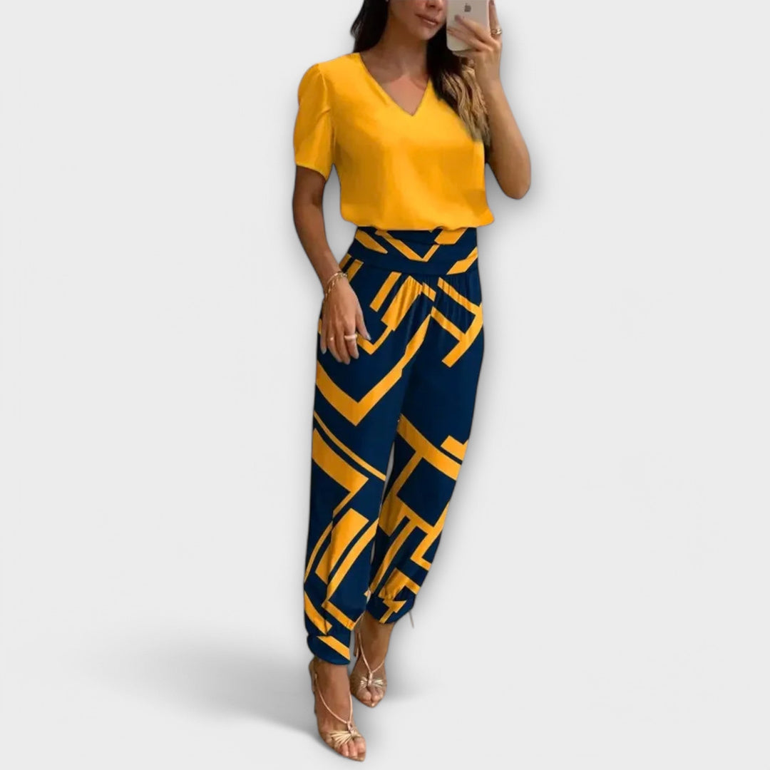 Quinn - Elegante set van top en broek