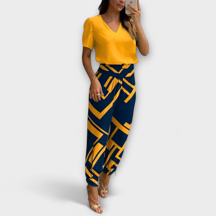 Quinn - Elegante set van top en broek