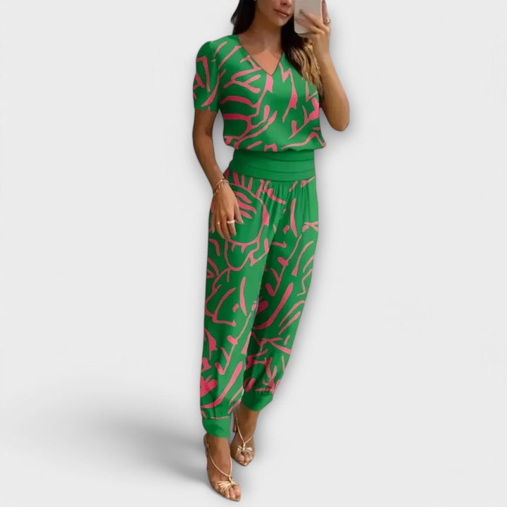 Quinn - Elegante set van top en broek