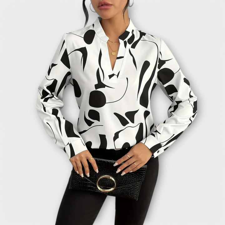 Amanda Elegante Blouse Met Ontwerp