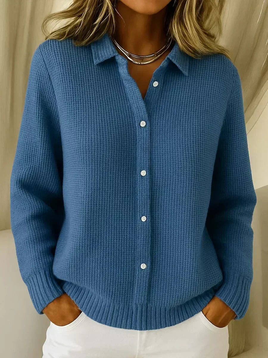 Aine | Gestructureerde Cardigan met Knopen