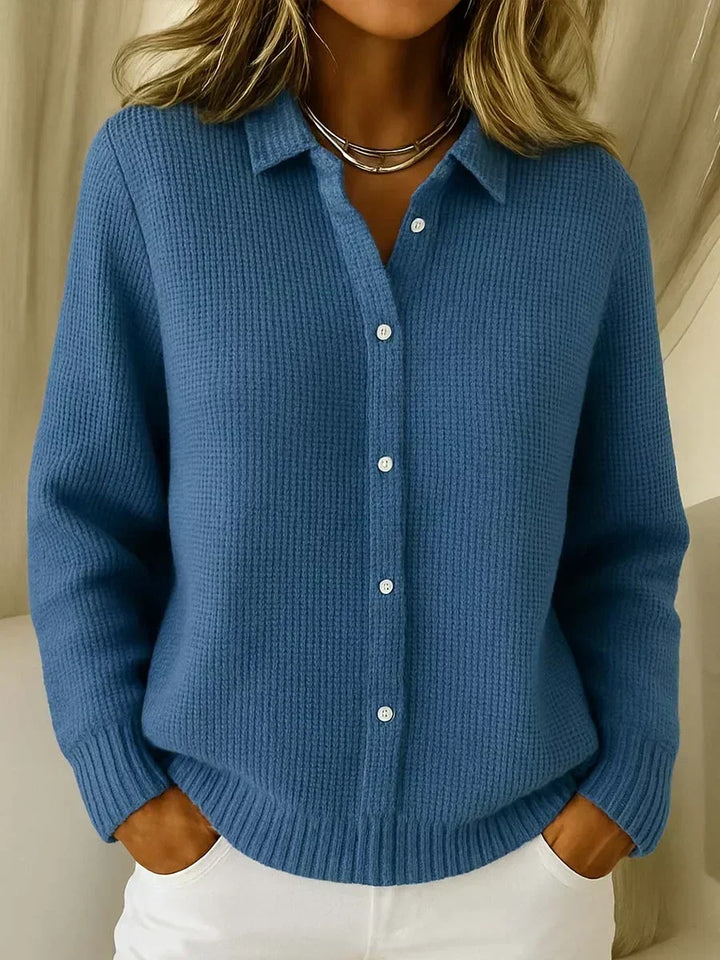 Aine | Gestructureerde Cardigan met Knopen