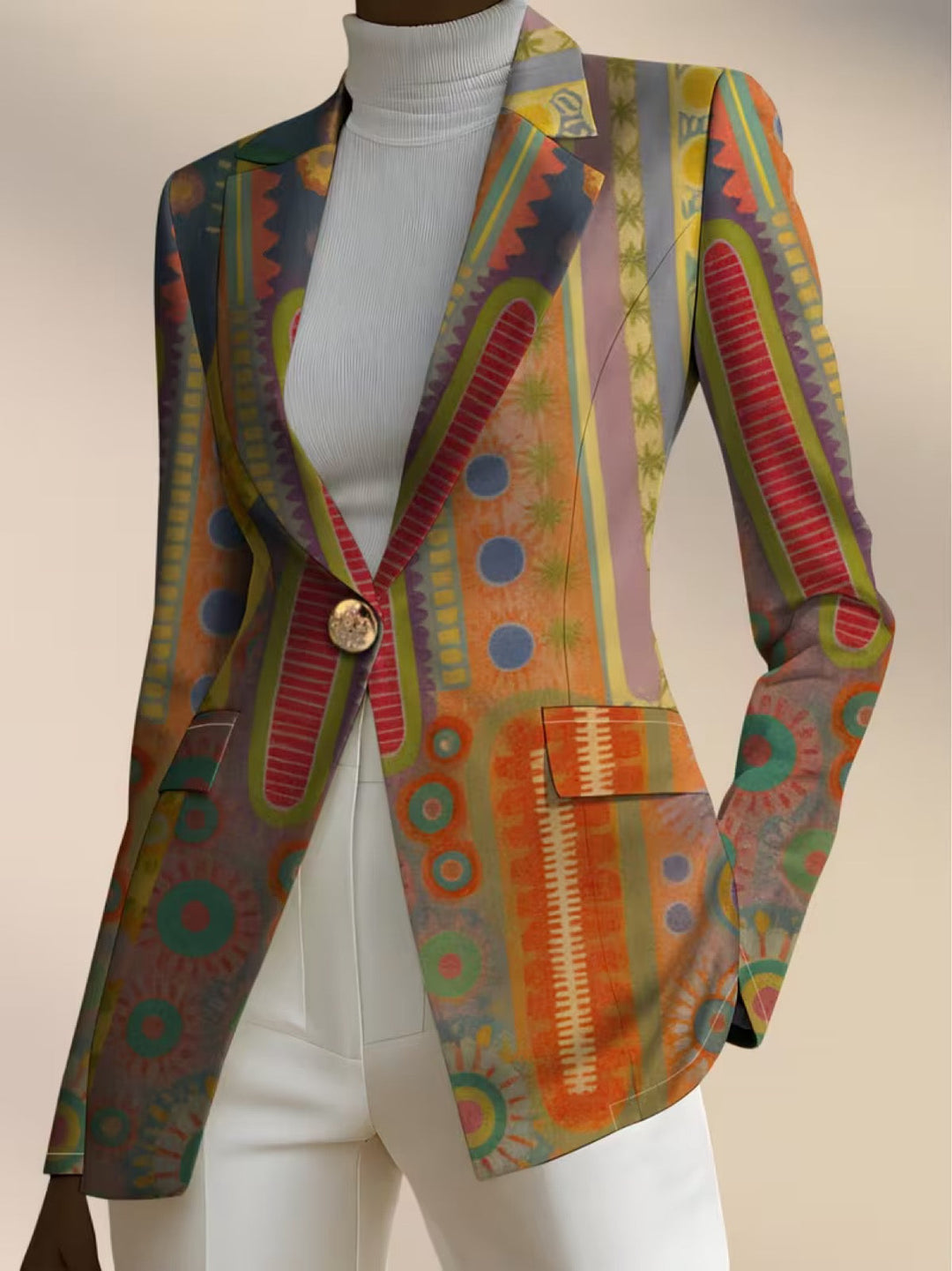 Charlotte | Dames Blazer met Medaillonprint