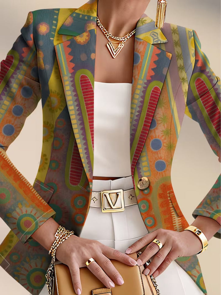 Charlotte | Dames Blazer met Medaillonprint