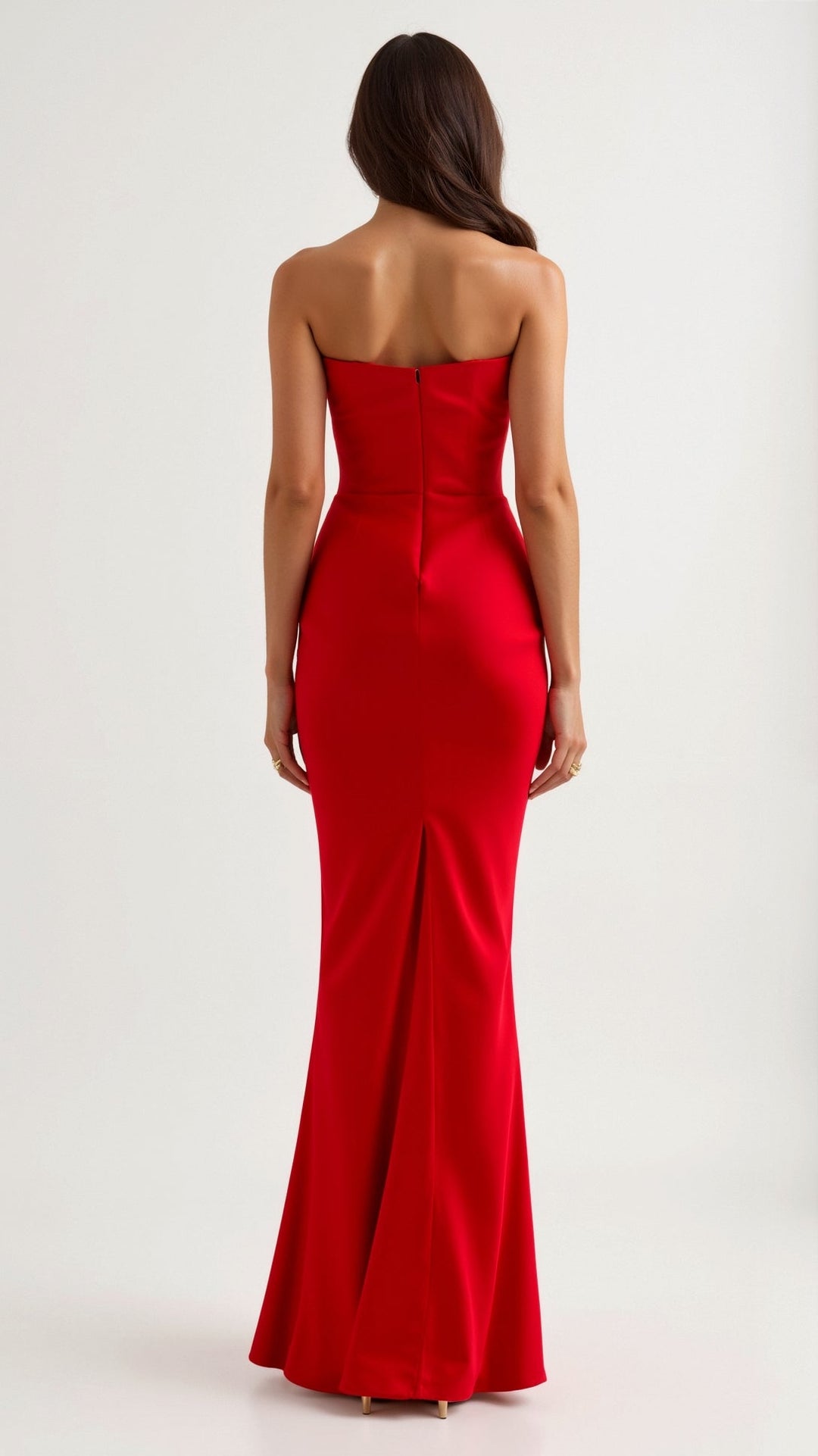 Emily - Lange jurk met corsage