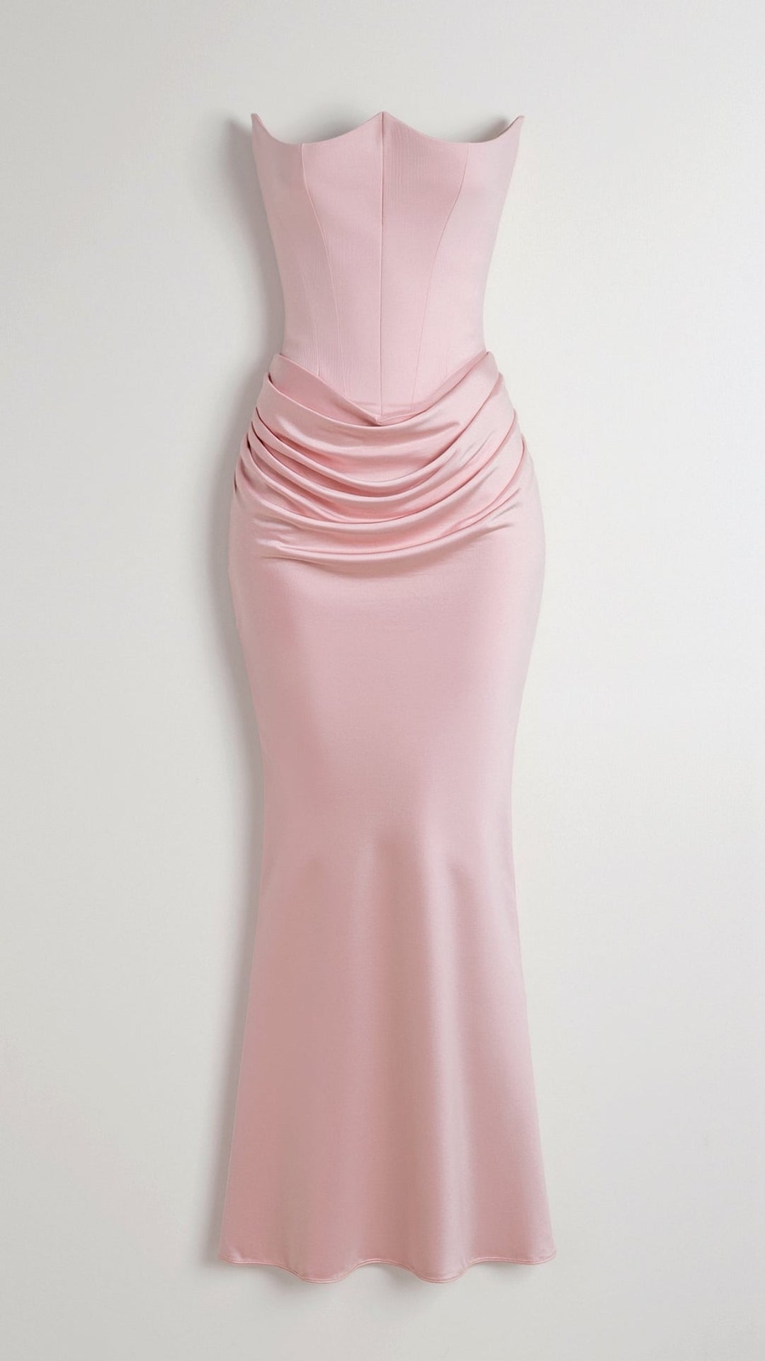 Emily - Lange jurk met corsage