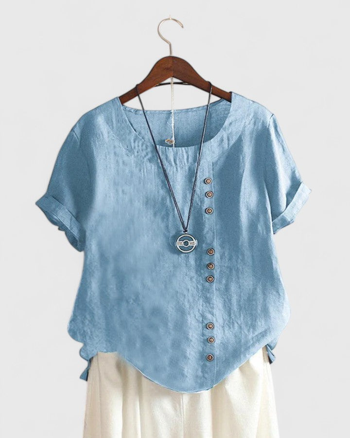 Brooke - Comfortabele Korte Mouwen Blouse