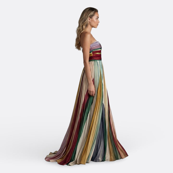 Everly - Lange Strapless Jurk