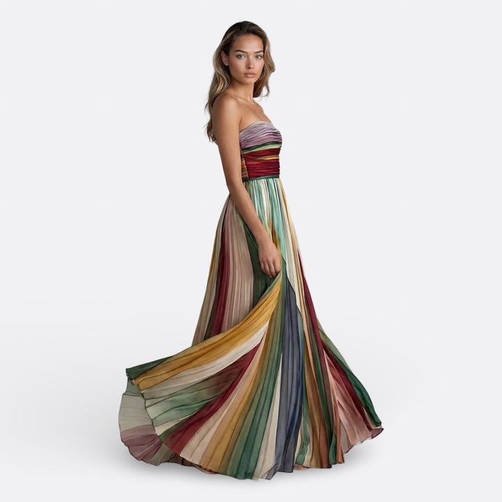 Everly - Lange Strapless Jurk