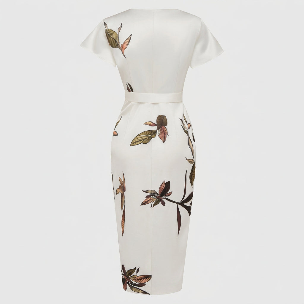 Lillian - Midi Jurk met Strik