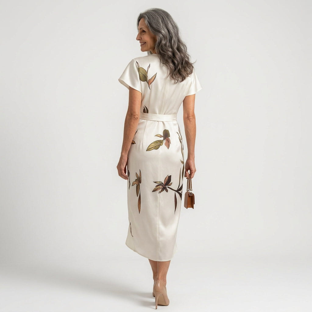 Lillian - Midi Jurk met Strik