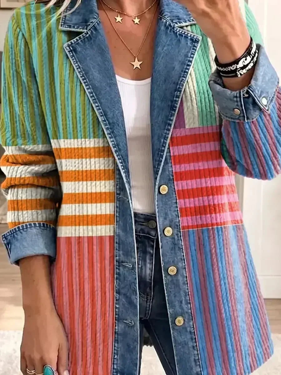 Samantha | Retro Geometrische Kunst Jas