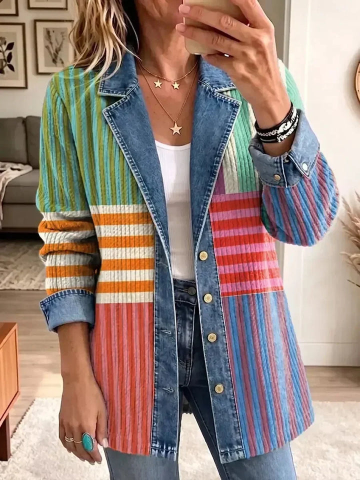 Samantha | Retro Geometrische Kunst Jas