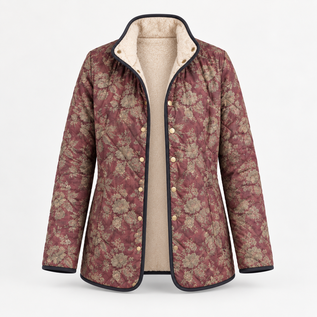 Evelyn - Retro Bloemenprint Jas