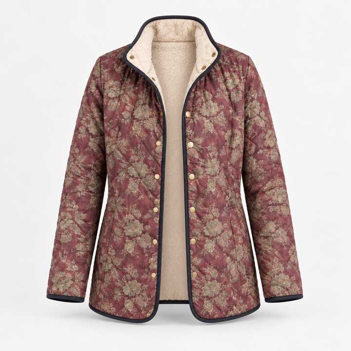 Evelyn - Retro Bloemenprint Jas