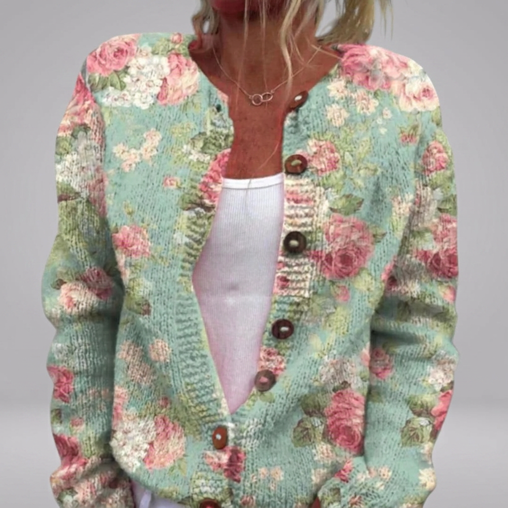 Delia - Cottage Floral Cardigan