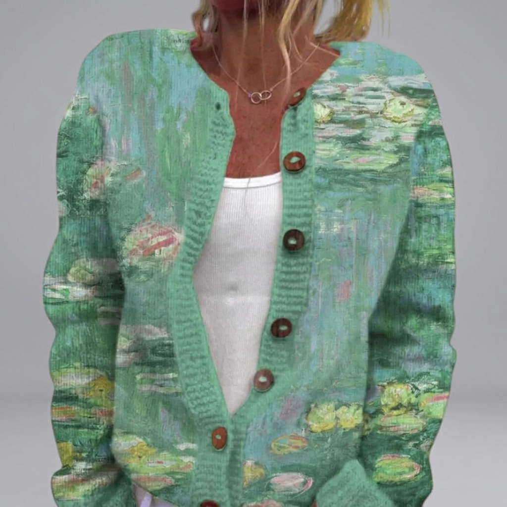 Isobel - Gouden Bloemblad Cardigan