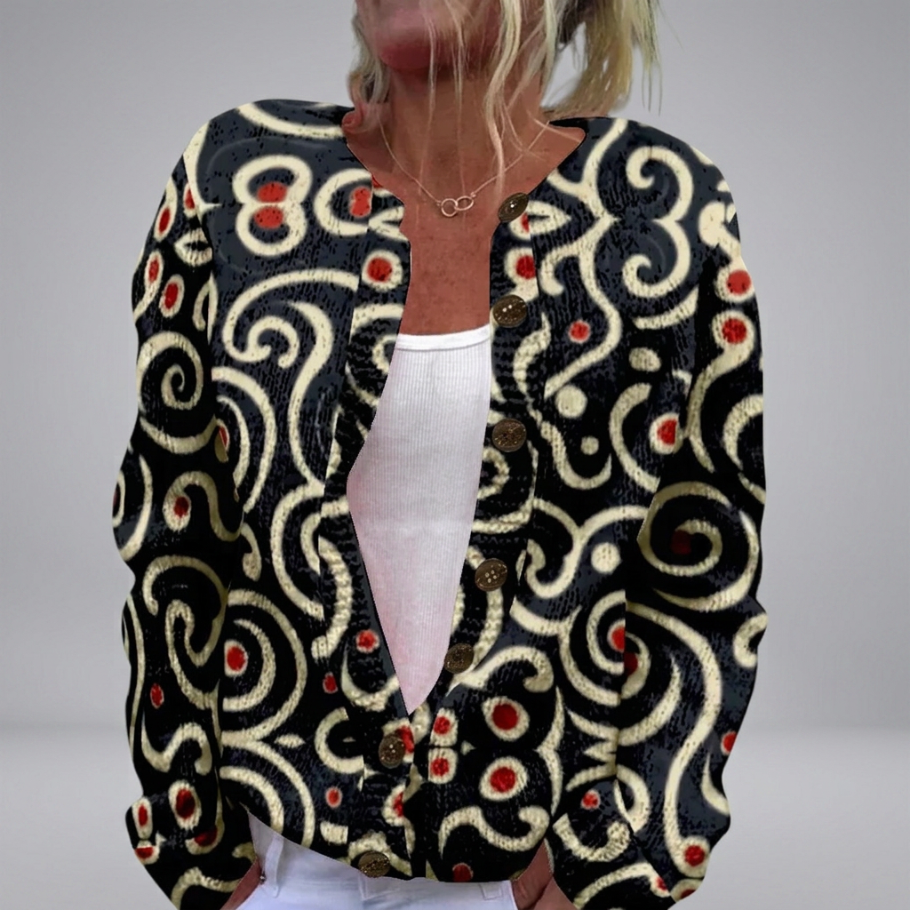 Olijf - Petalfall Gebreide Cardigan