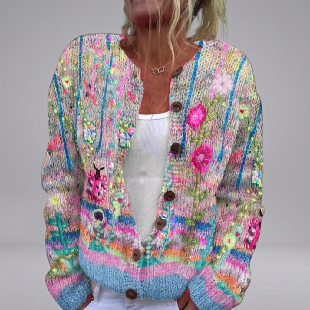 Lillian - Koper Weide Cardigan