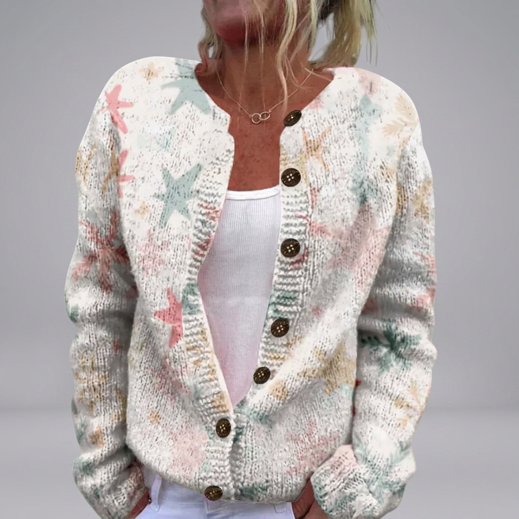 Wendy - Vingerhoedskruid Print Cardigan