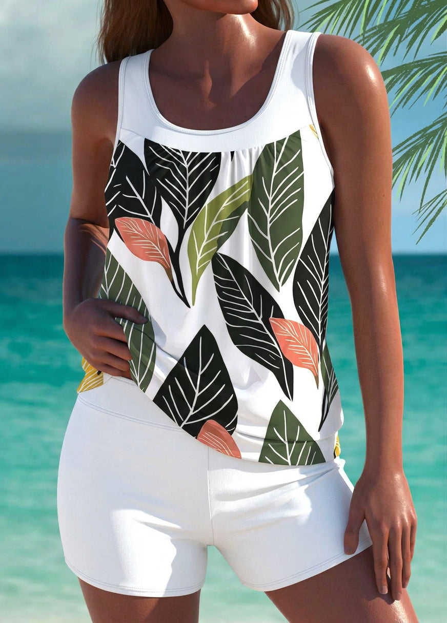 Phoebe - Elegante tankini met buikcontrole-effect en bijpassende shorts