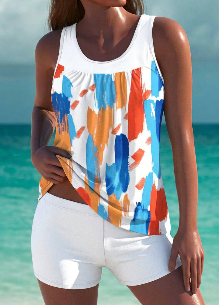 Phoebe - Elegante tankini met buikcontrole-effect en bijpassende shorts