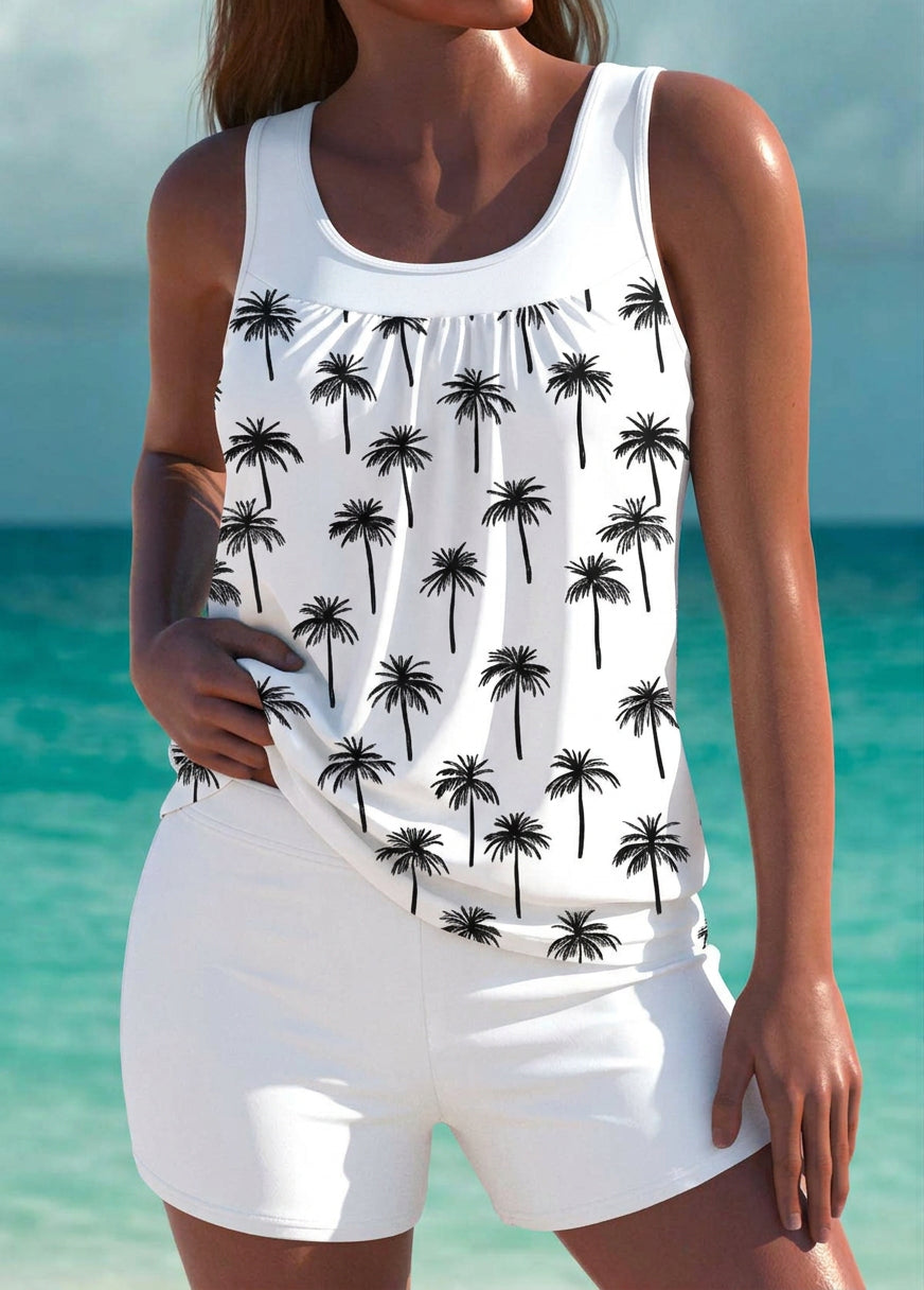 Phoebe - Elegante tankini met buikcontrole-effect en bijpassende shorts