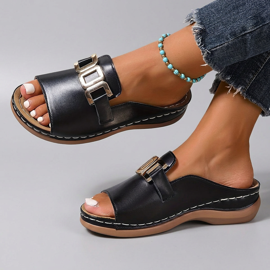Kathryn - Comfortabele Gespsandalen