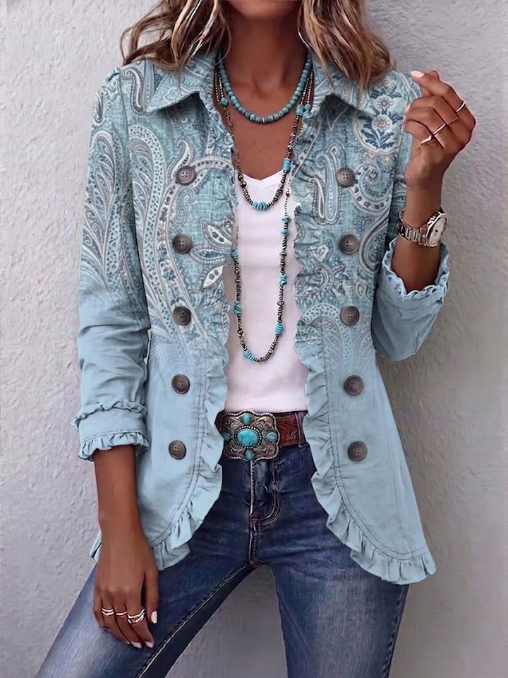 Isabella | Vintage Paisley Print Volant Jas